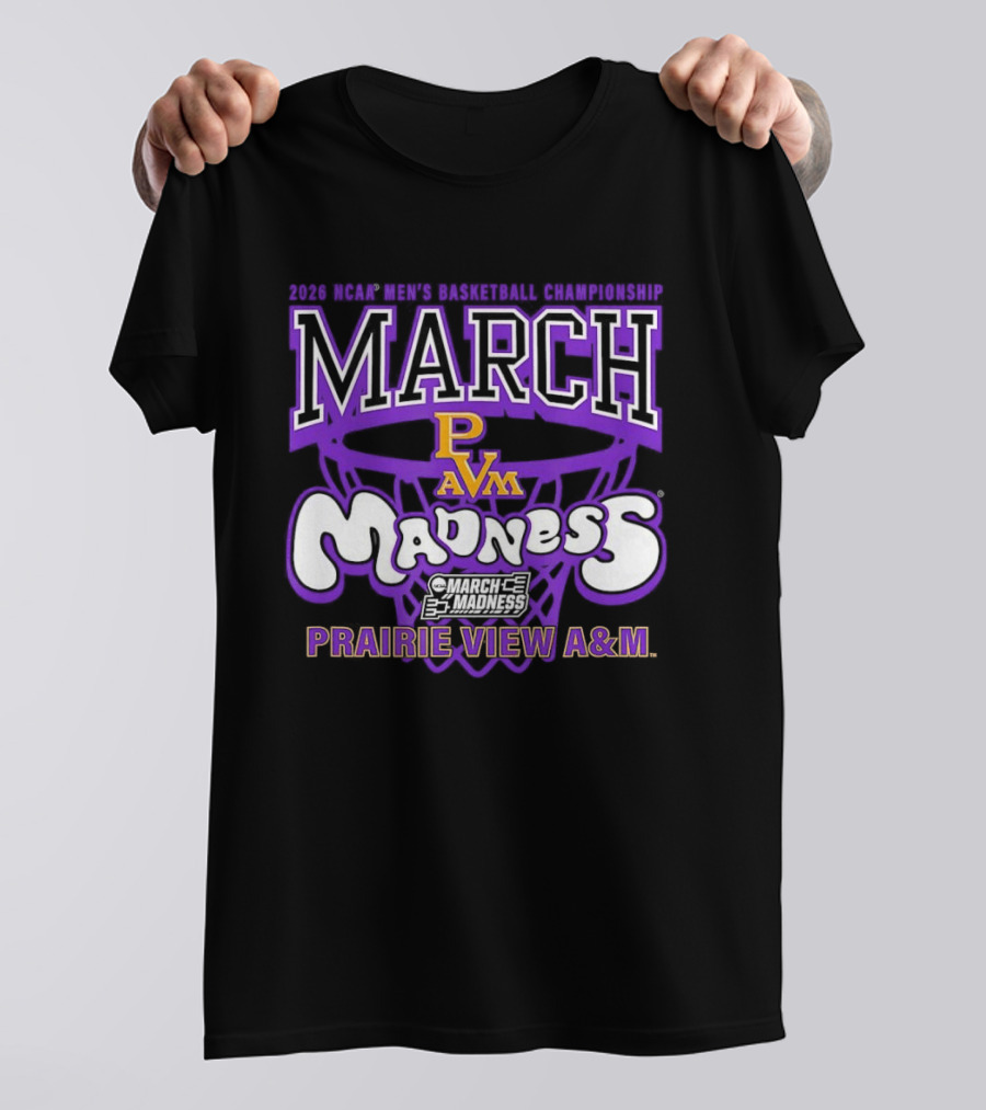 Prairie View A&M Panthers 2026 March Basketball Madness PVM T-Shirt