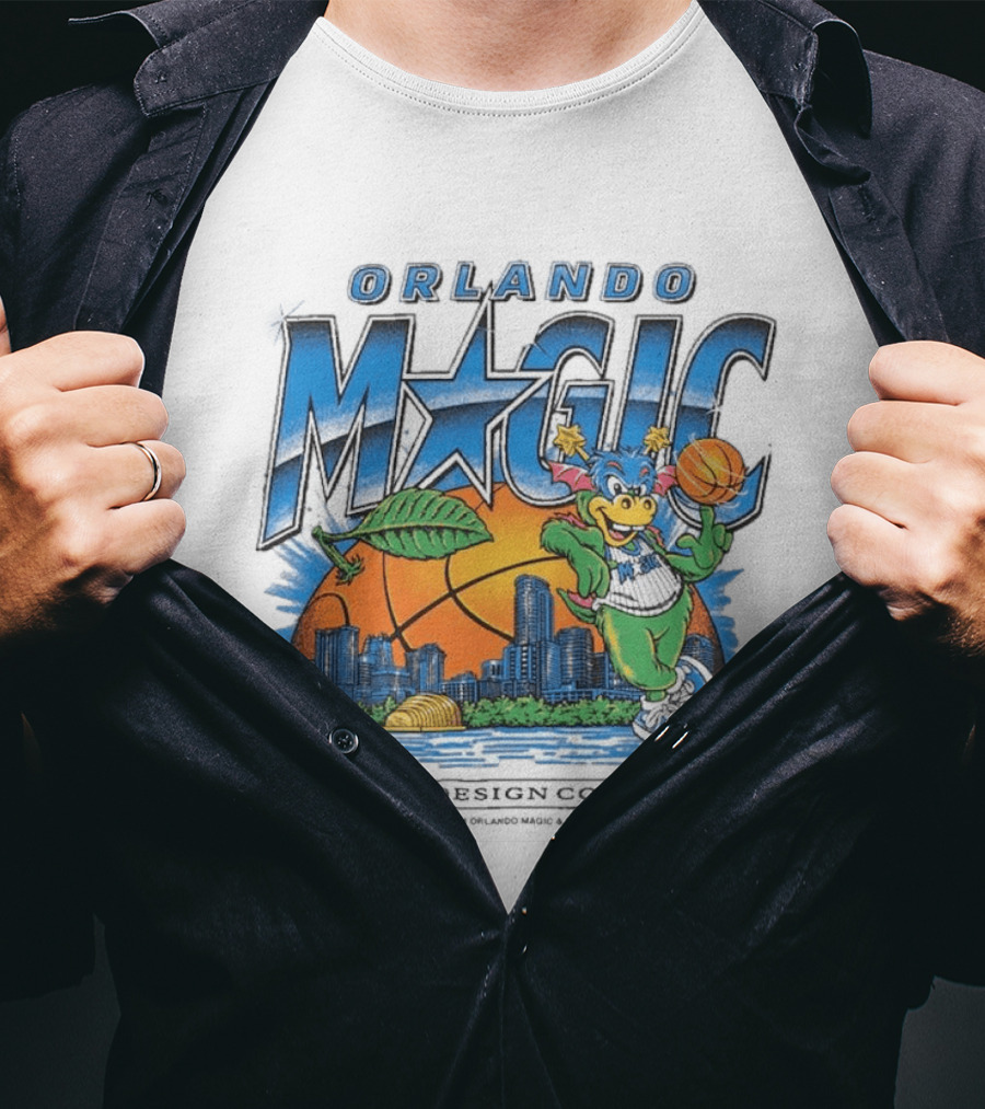 Orlando Magic Duvin City Beautiful 2026 Mascot Basketball Skyline T-Shirt