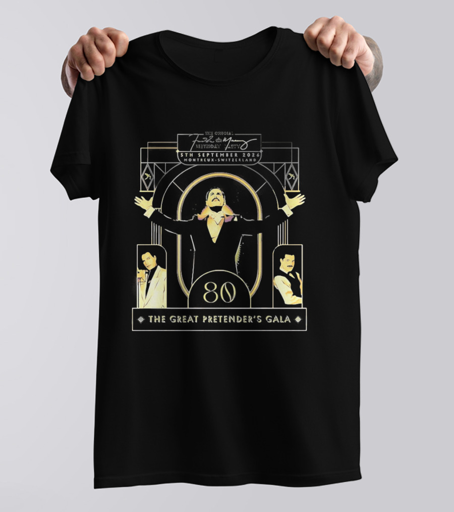 The Freddie Mercury Birthday Party 2026 The Great Pretender's Gala Celebrating Freddie 80th Legendary Legacy T-Shirt