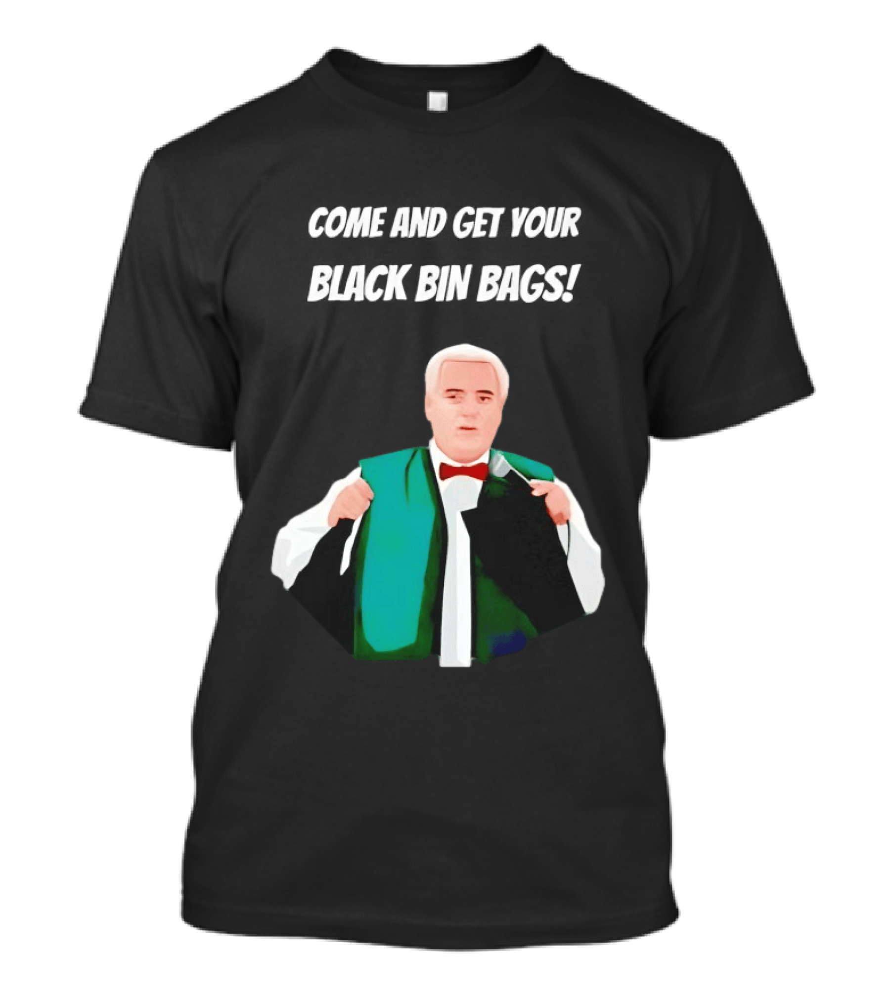 Brian Potter Come And Get Your Black Bin Bags Comic T-Shirt