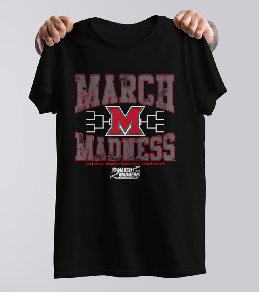 Miami OH RedHawks 2026 March Madness Women's Basketball Championship T-Shirt