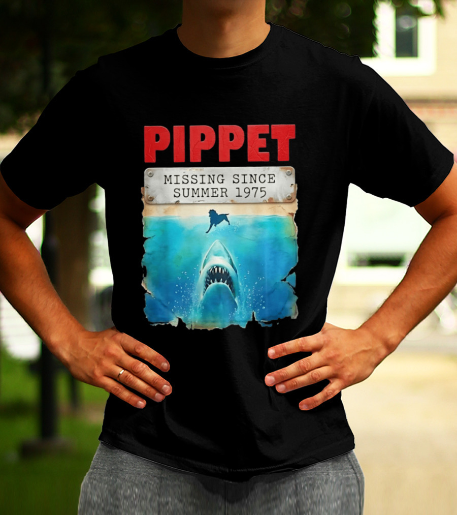 Pippet Missing Since Summer 1975 Shark Attack Scene T-Shirt