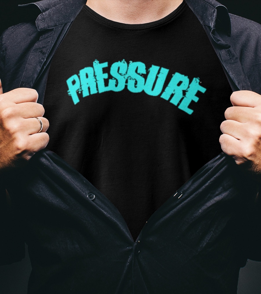 Pressure Teal Distressed Arched T-Shirt