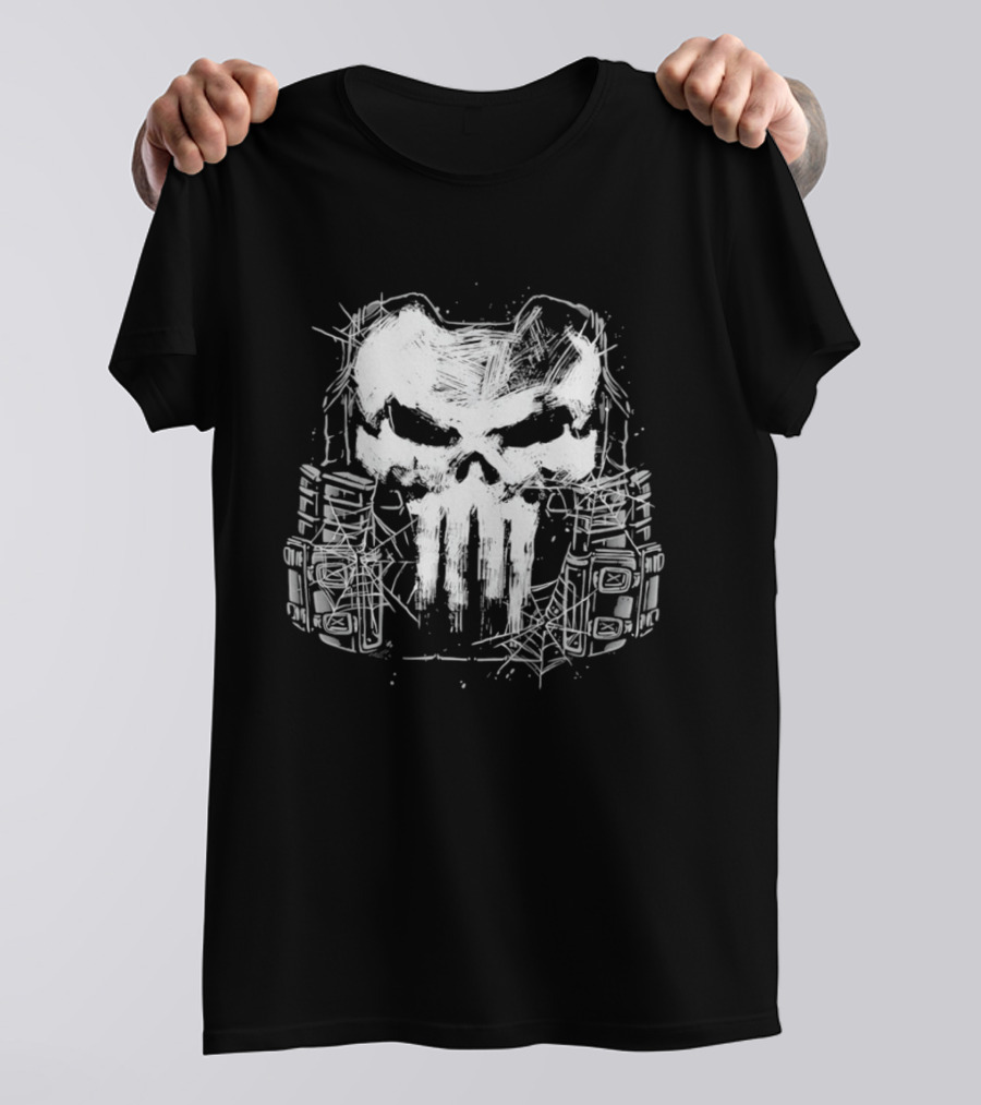 Punisher Skull Tactical Vest Halloween Night T-Shirt
