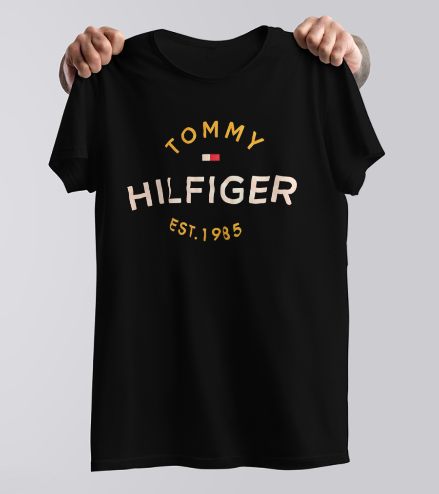 Tommy Hilfiger Est 1985 Classic Red White Branding Heritage T-Shirt