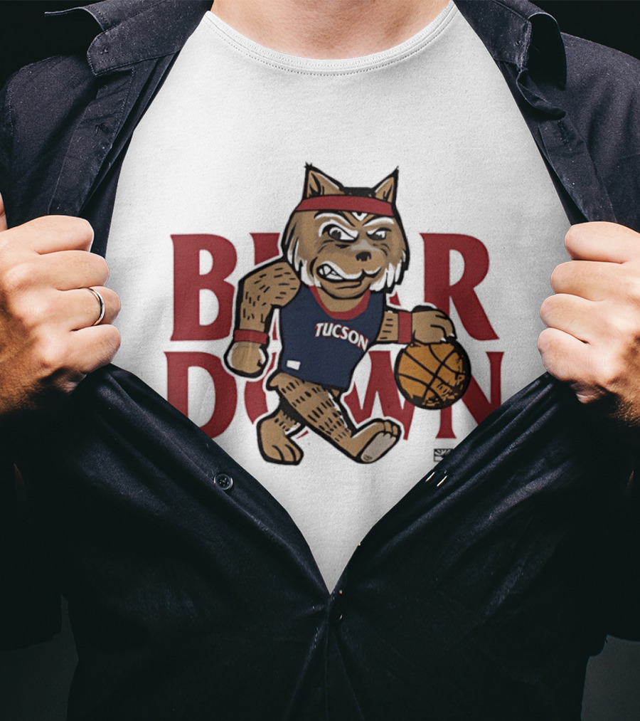 Arizona Wildcats Basketball Bear Down PHNX Tucson Jersey T-Shirt