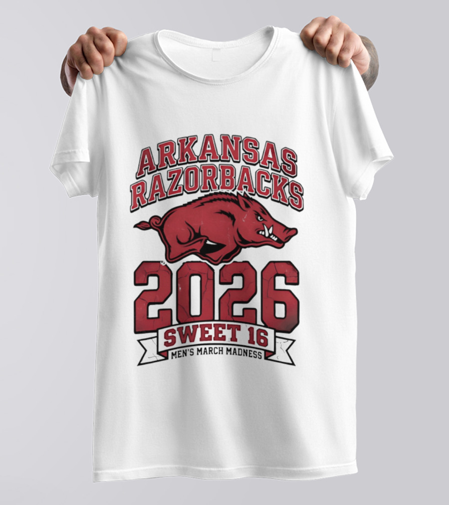 Arkansas Razorbacks 2026 Sweet 16 Men's March Madness T-Shirt
