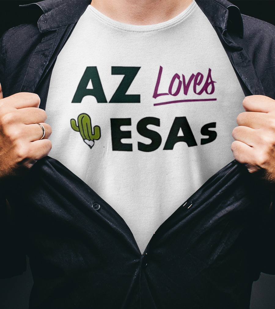 AZ Loves ESAs Cactus Heart T-Shirt
