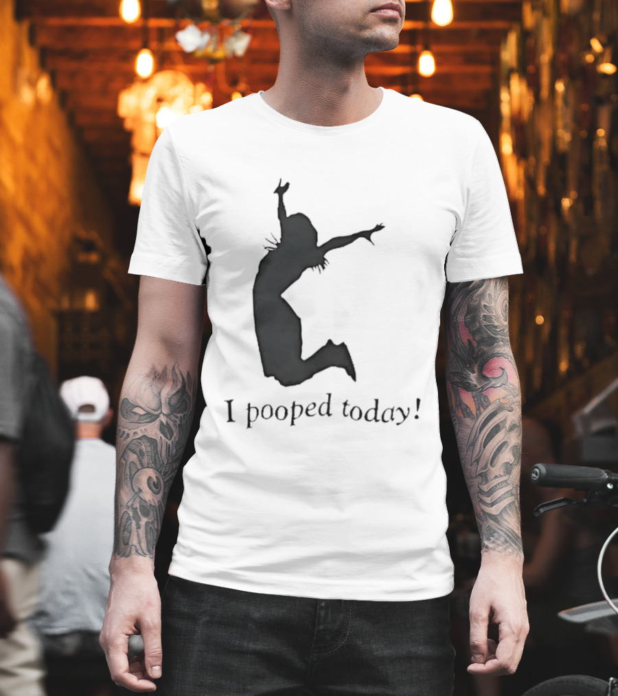 I Pooped Today Jumping Silhouette Celebration T-Shirt