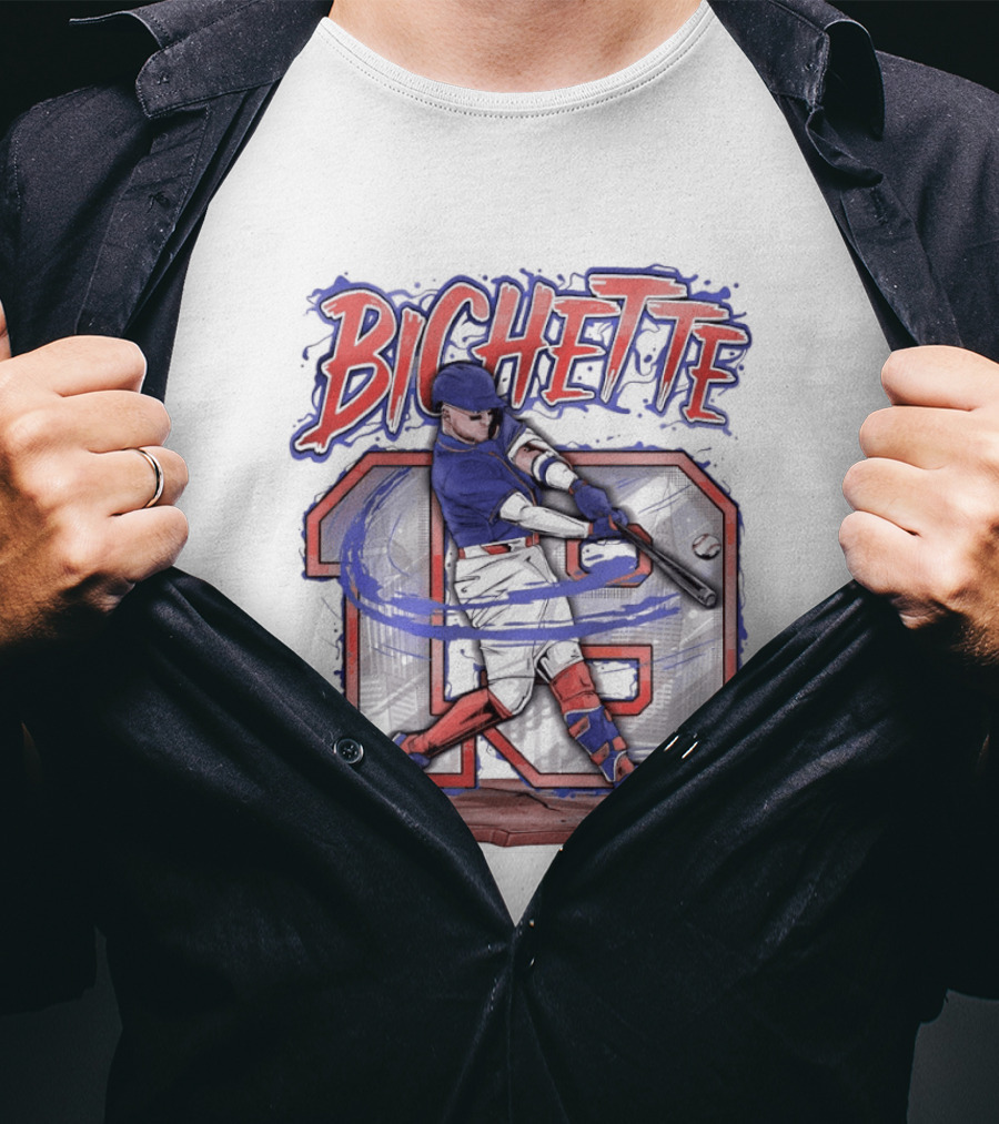 Bo Bichette 19 New York Mets Baseball 2026 City Skyline Blazing T-Shirt