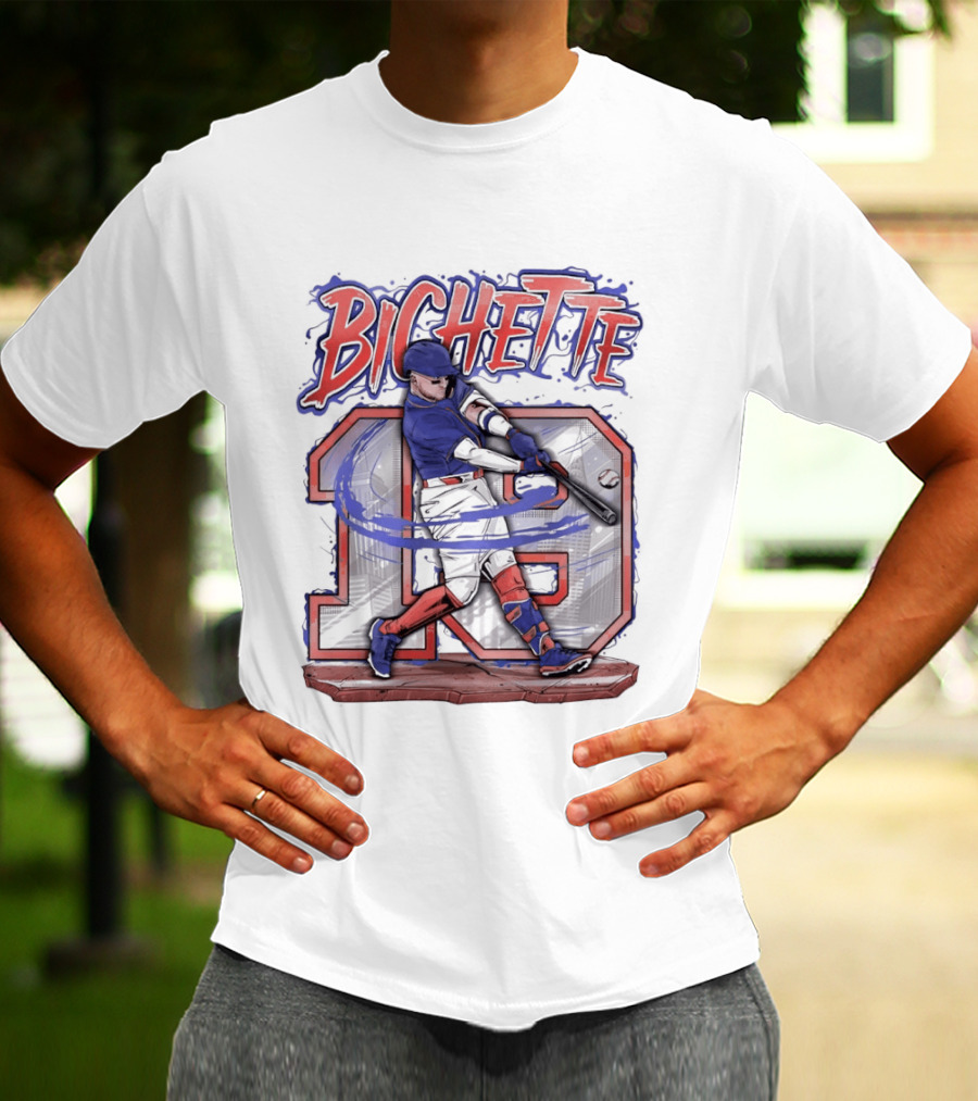 Bo Bichette 19 New York Mets Baseball 2026 City Skyline Blazing T-Shirt