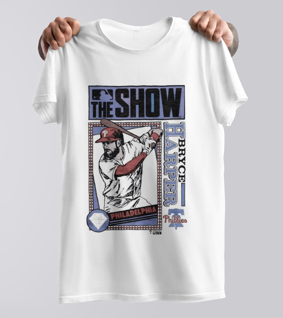 The Show Bryce Harper Philadelphia Phillies MLB Caricature T-Shirt