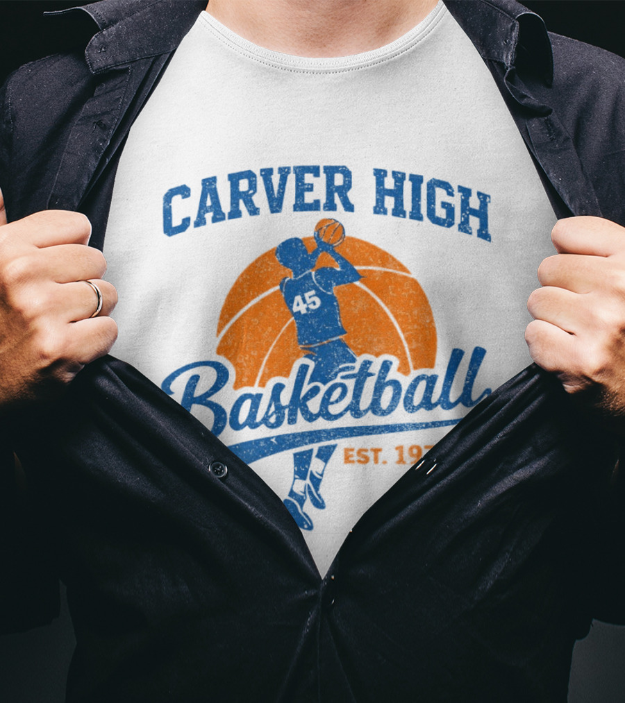 Carver High Basketball 45 Player Est 1978 T-Shirt