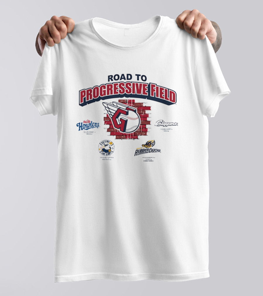 Cleveland Guardians Road To Progressive Field Hornets Clippers 401 Hawks T-Shirt