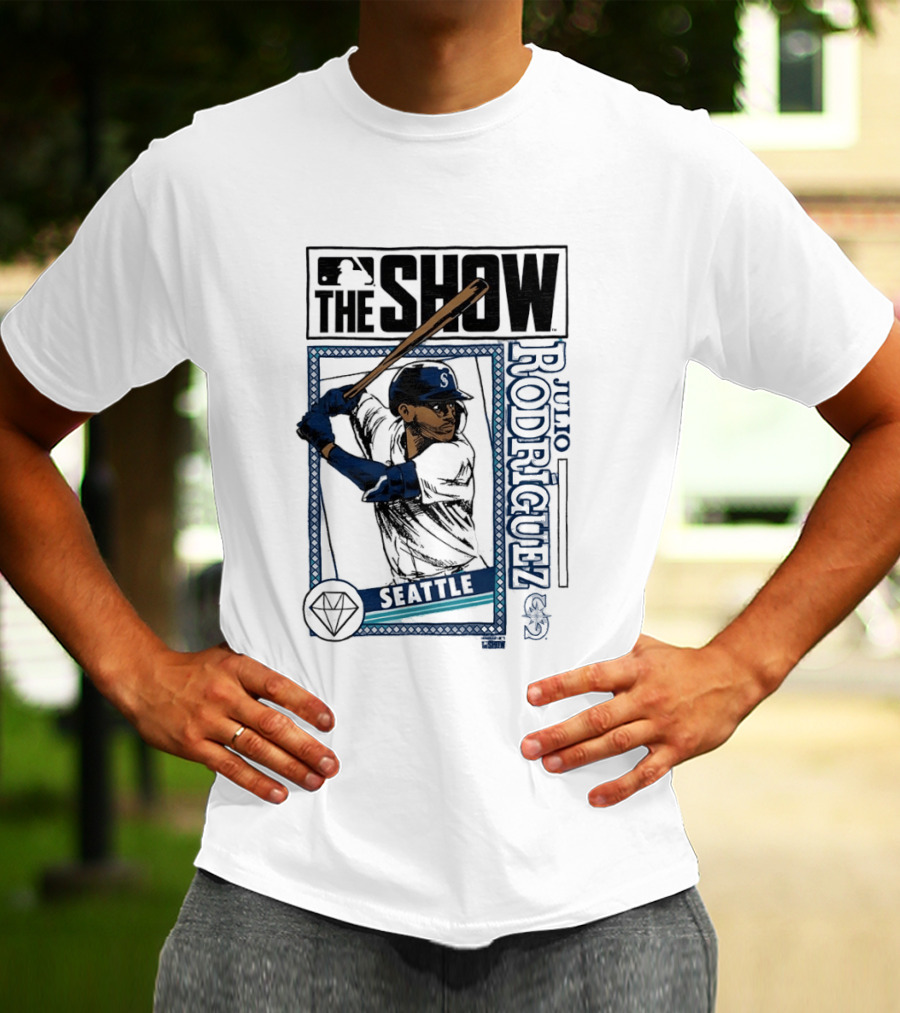 MLB The Show Julio Rodriguez Seattle Mariners Caricature 44 T-Shirt