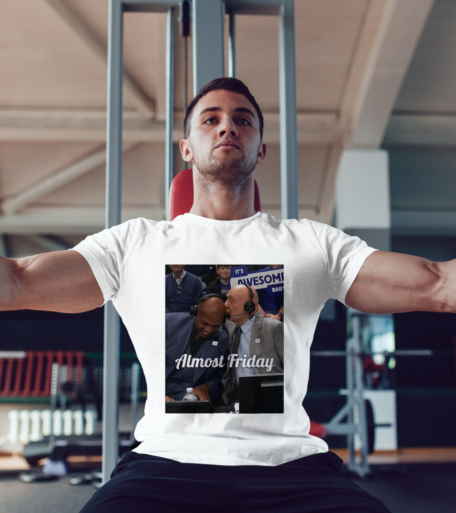Dick Vitale Kissing Charles Barkley Almost Friday It's Awesome Baby T-Shirt