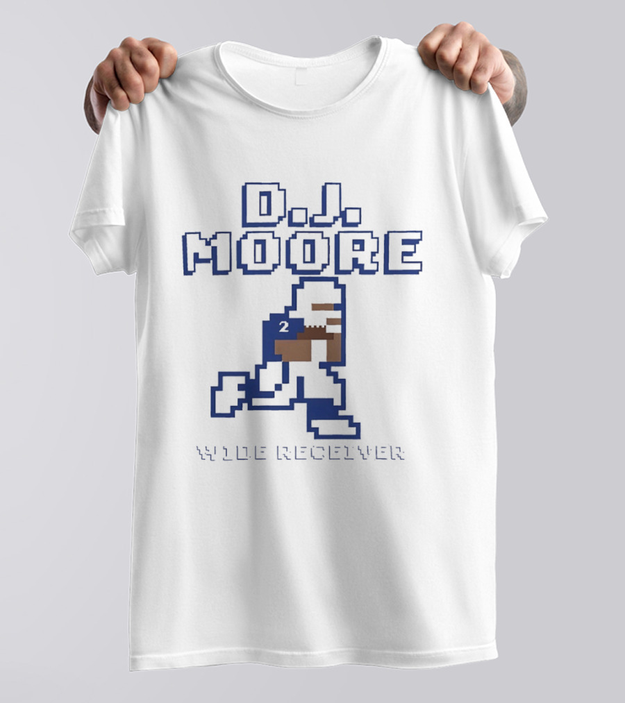 D.J. Moore Wide Receiver Carolina Panthers Football Pixel T-Shirt