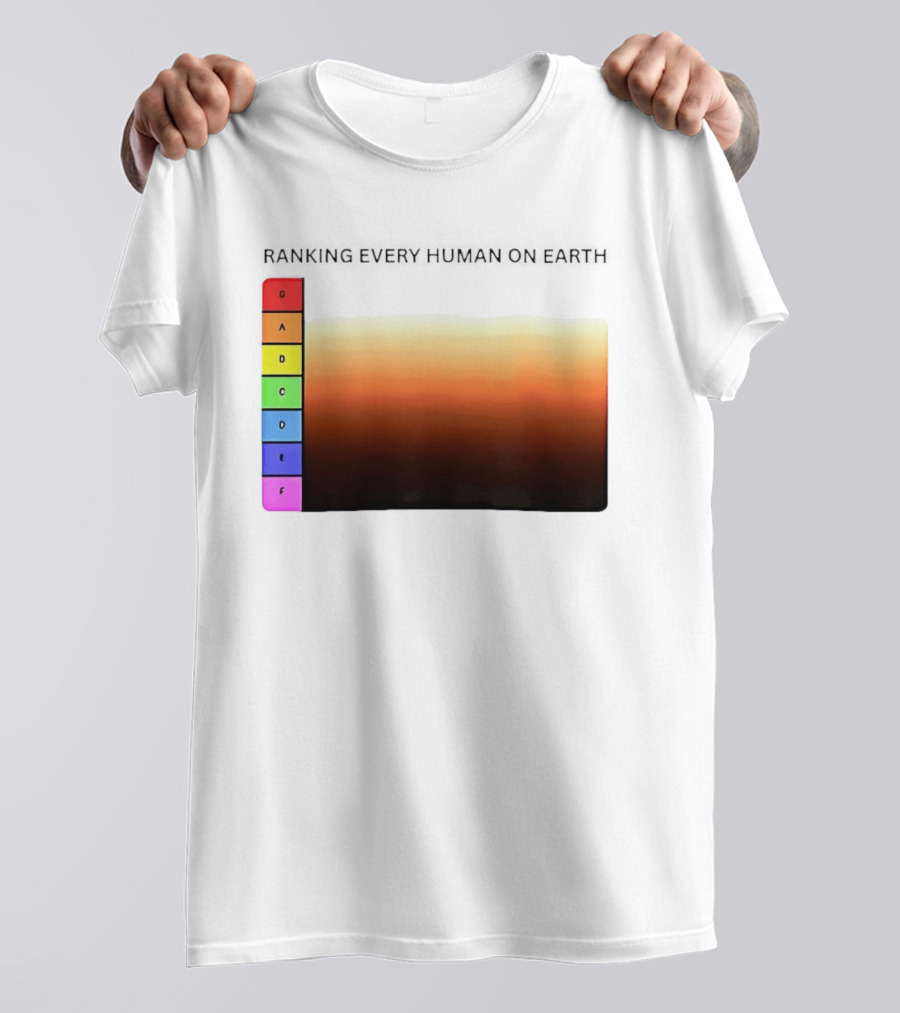 Ranking Every Human On Earth Tier List Gradient Chart T-Shirt