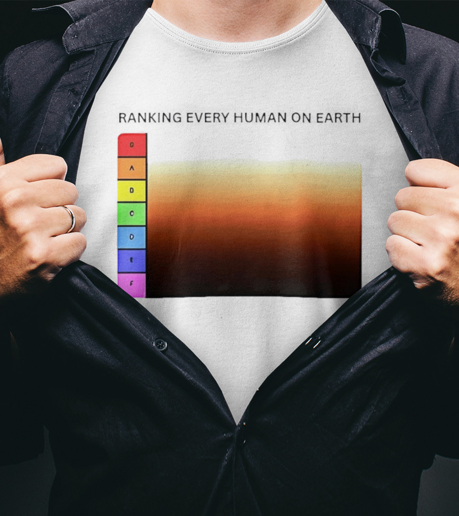 Ranking Every Human On Earth Tier List Gradient Chart T-Shirt
