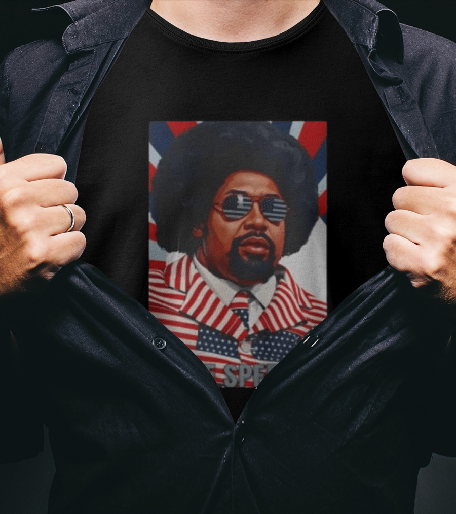 Aftoman Free Speech Patriotic Afro American Flag Suit T-Shirt