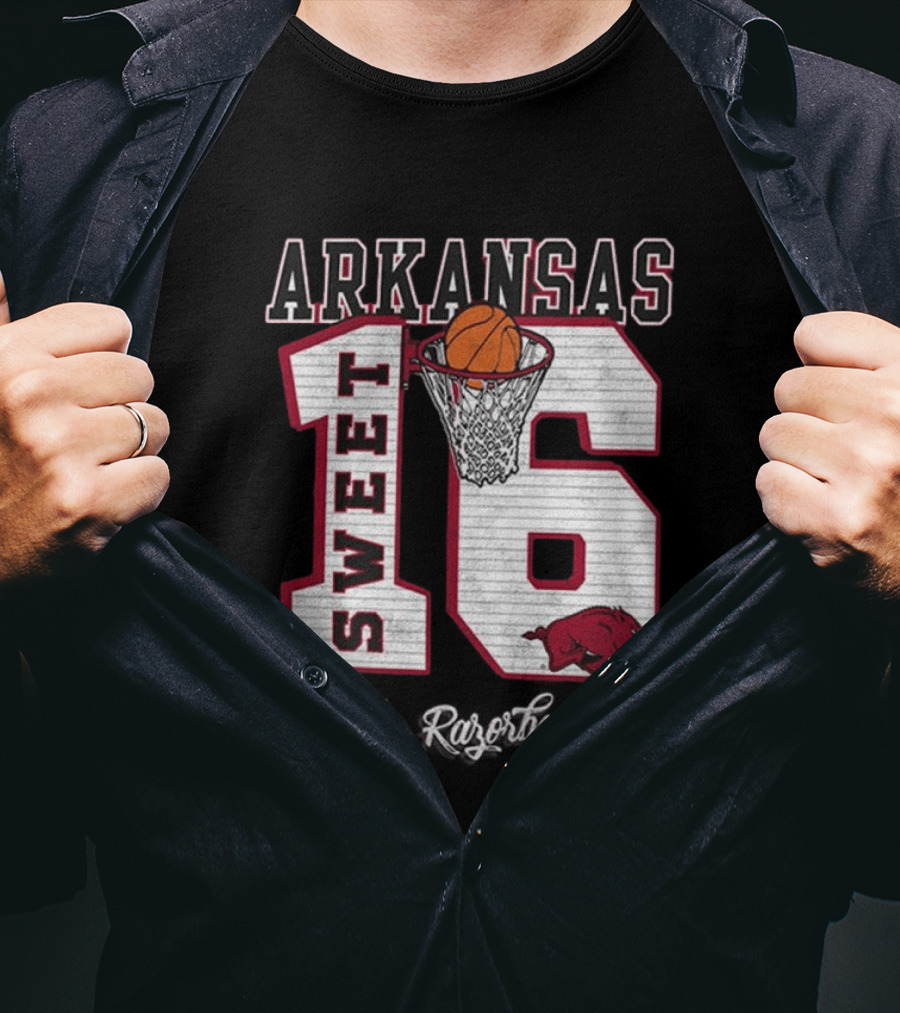 Arkansas Razorbacks March Madness 2026 NCAA Sweet 16 Basketball T-Shirt