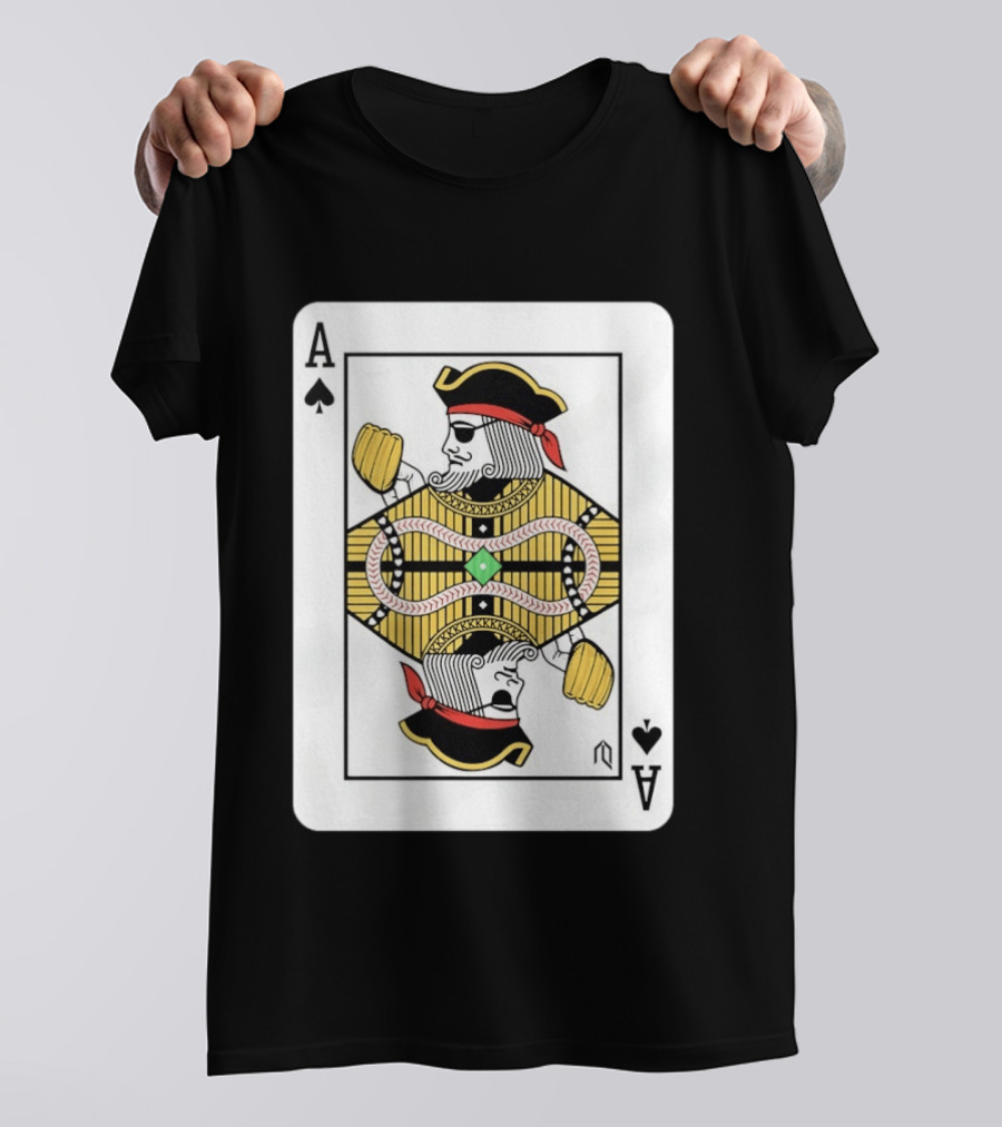 Athlete Ace Of Spades Playing Card Pirate T-Shirt