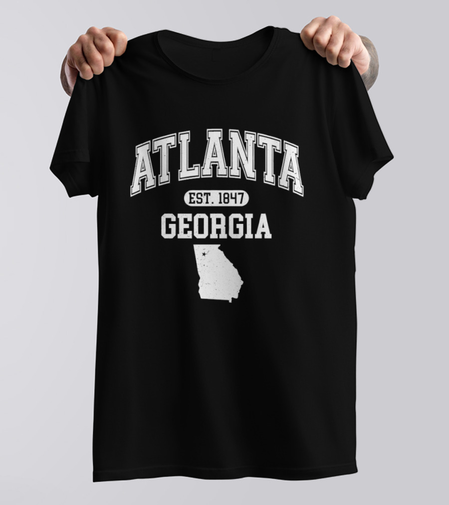 Atlanta Georgia Est 1847 Map T-Shirt