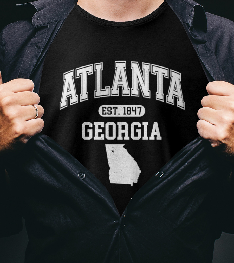 Atlanta Georgia Est 1847 Map T-Shirt