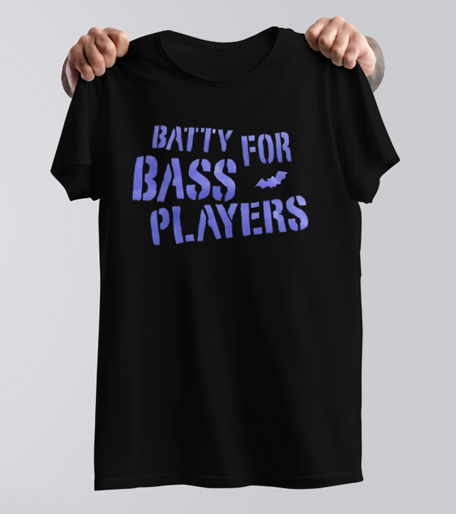 Batty For Bass Players Bat Icon Halloween T-Shirt