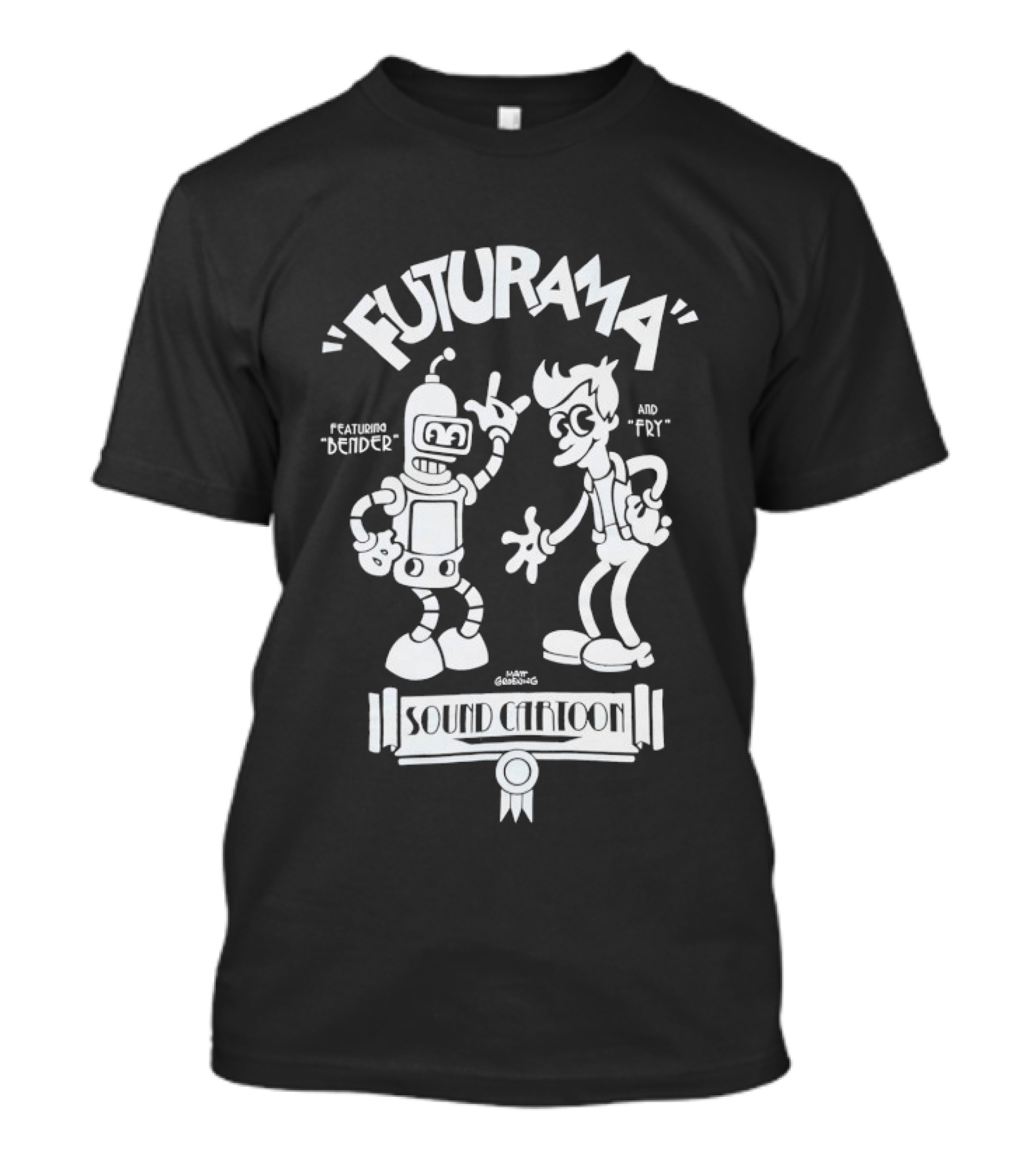 Futurama Featuring Bender And Fry Sound O Vision Cartoon T-Shirt