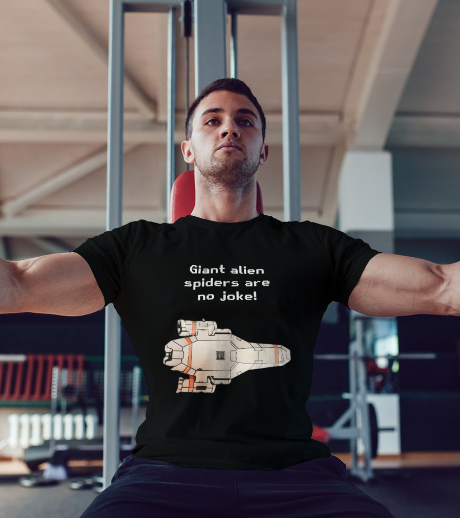 Giant Alien Spiders Are No Joke Spaceship T-Shirt