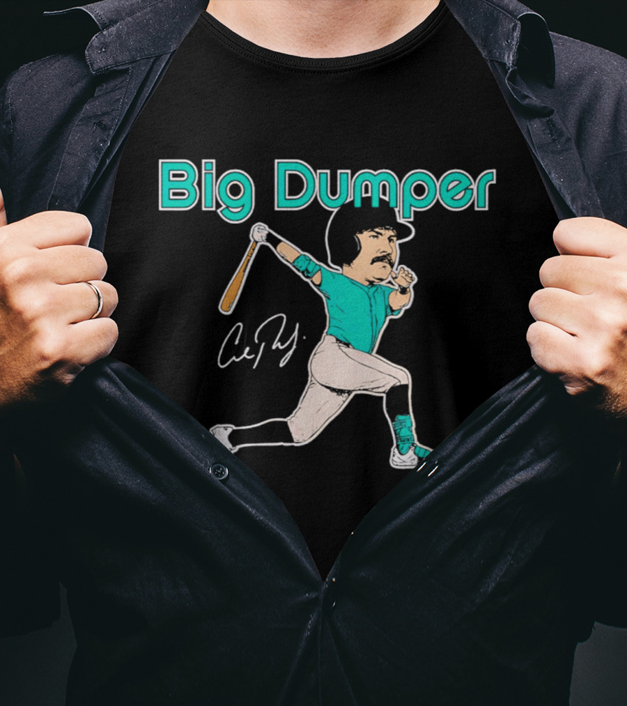 Big Dumper Cal Raleigh Seattle Mariners Caricature T-Shirt