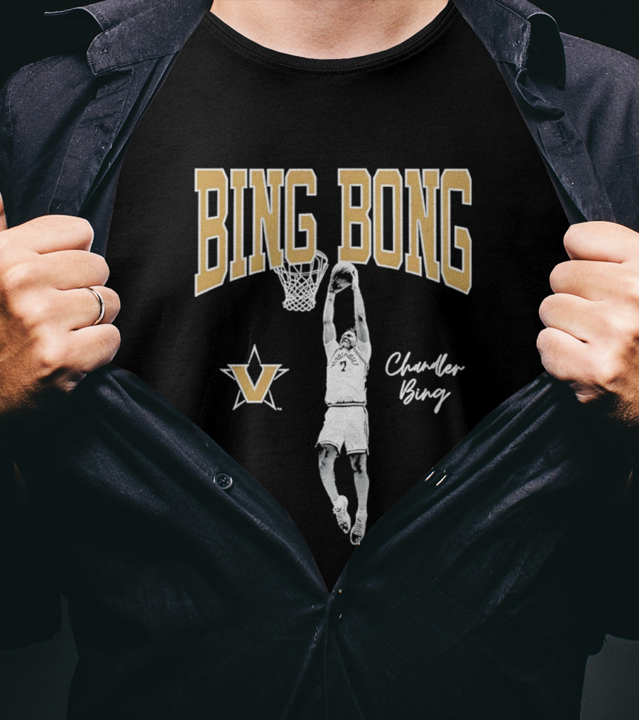 Chandler Bing Bong Vanderbilt Commodores Basketball Dunk T-Shirt