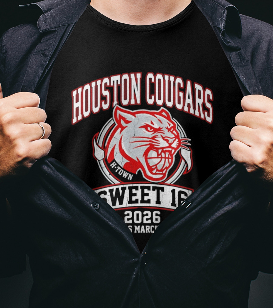 Houston Cougars B Town Sweet 16 2026 NCAA Men's March Madness T-Shirt
