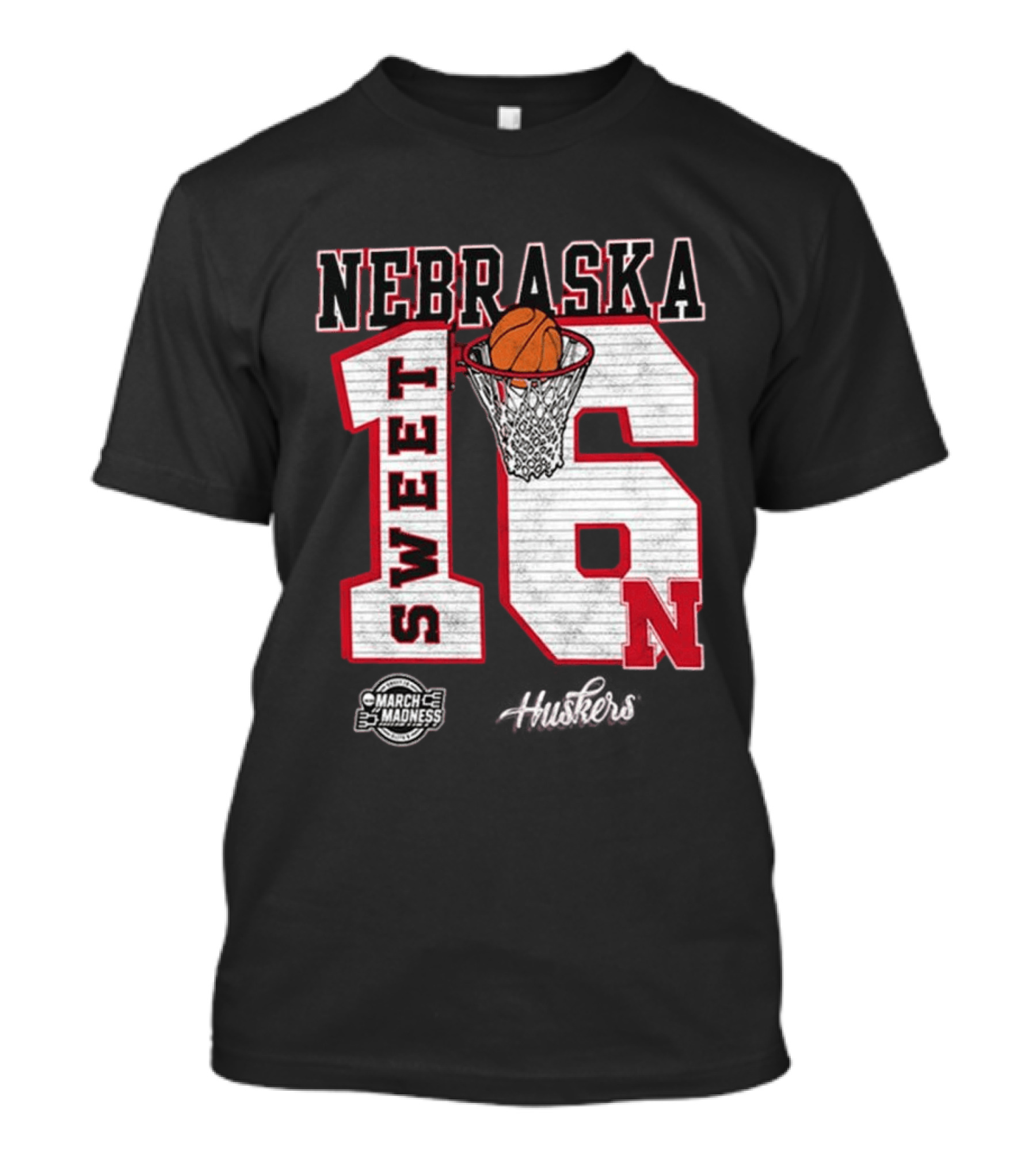 Nebraska Cornhuskers Basketball Sweet 16 March Madness 2026 T-Shirt