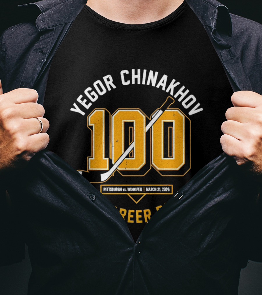 Yegor Chinakhov NHL Career 100 Points Achievement October 23, 2023 T-Shirt