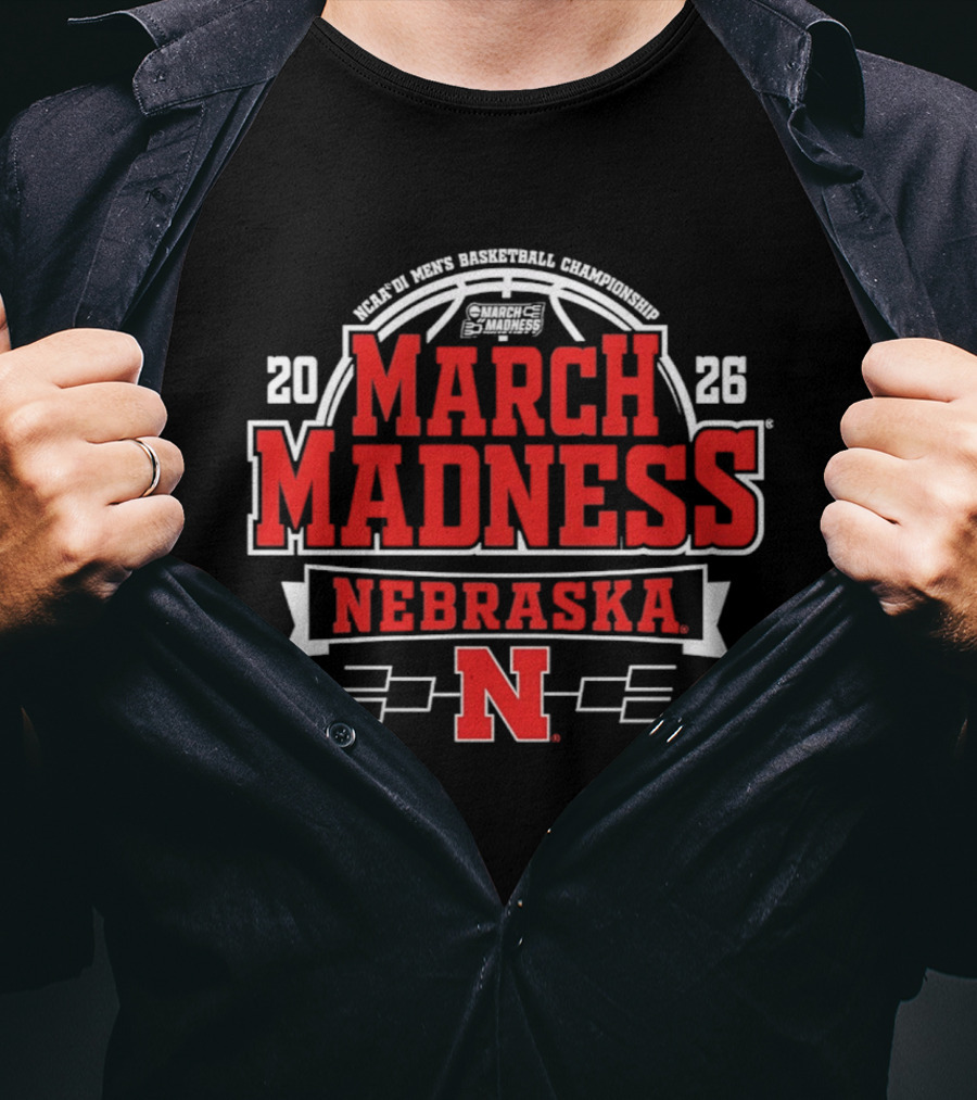 NCAA Men's Basketball Championships 2026 March Madness Nebraska Huskers T-Shirt