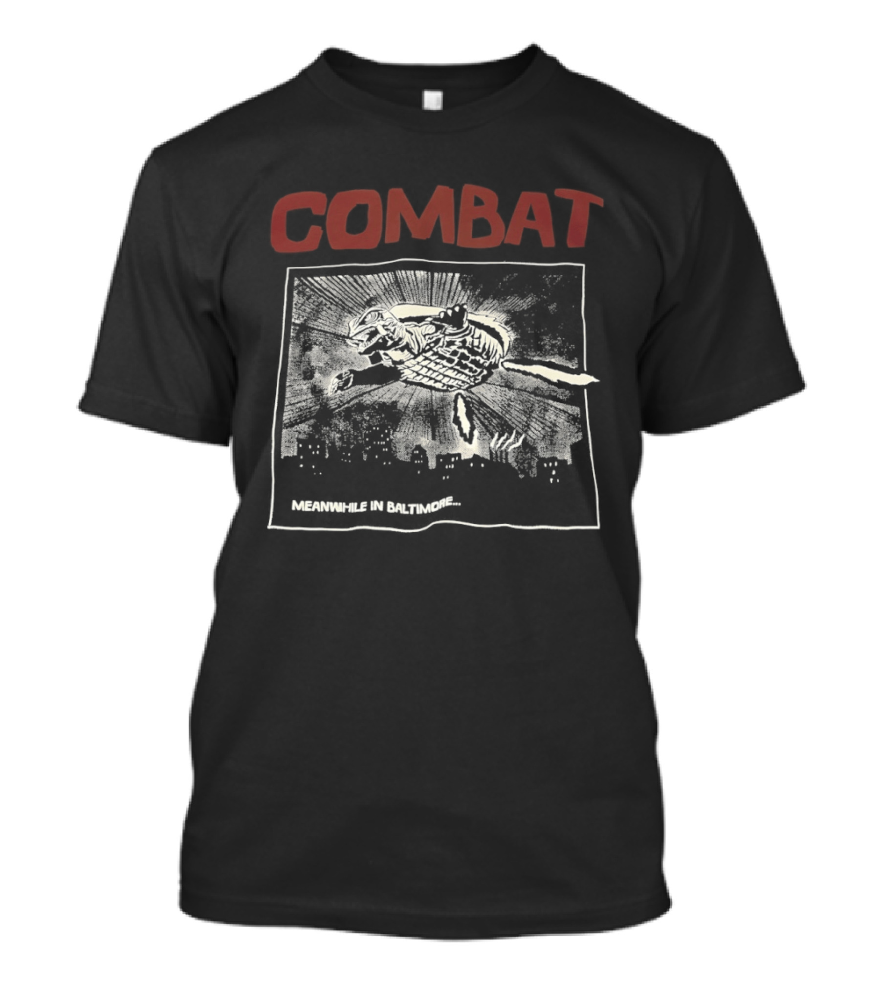 Combat Mean While In Baltimore Sunburst And Bird T-Shirt