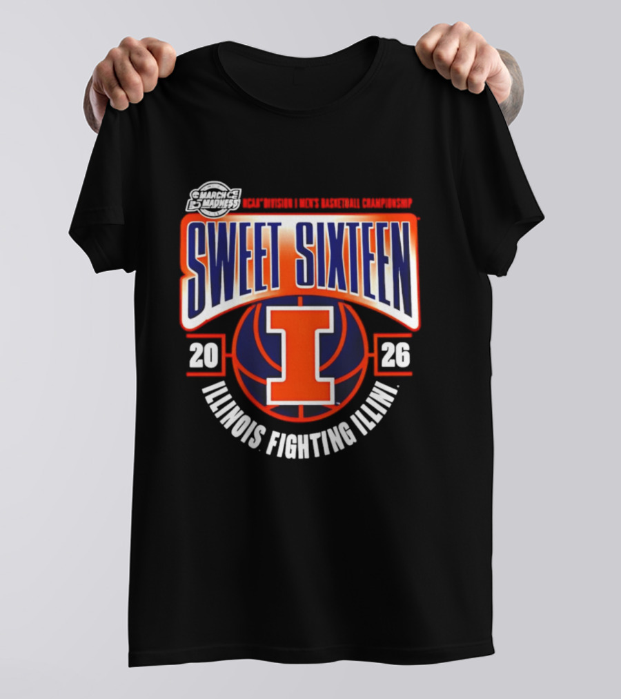 Illinois Fighting Illini Sweet Sixteen NCAA Men's Basketball 2026 T-Shirt