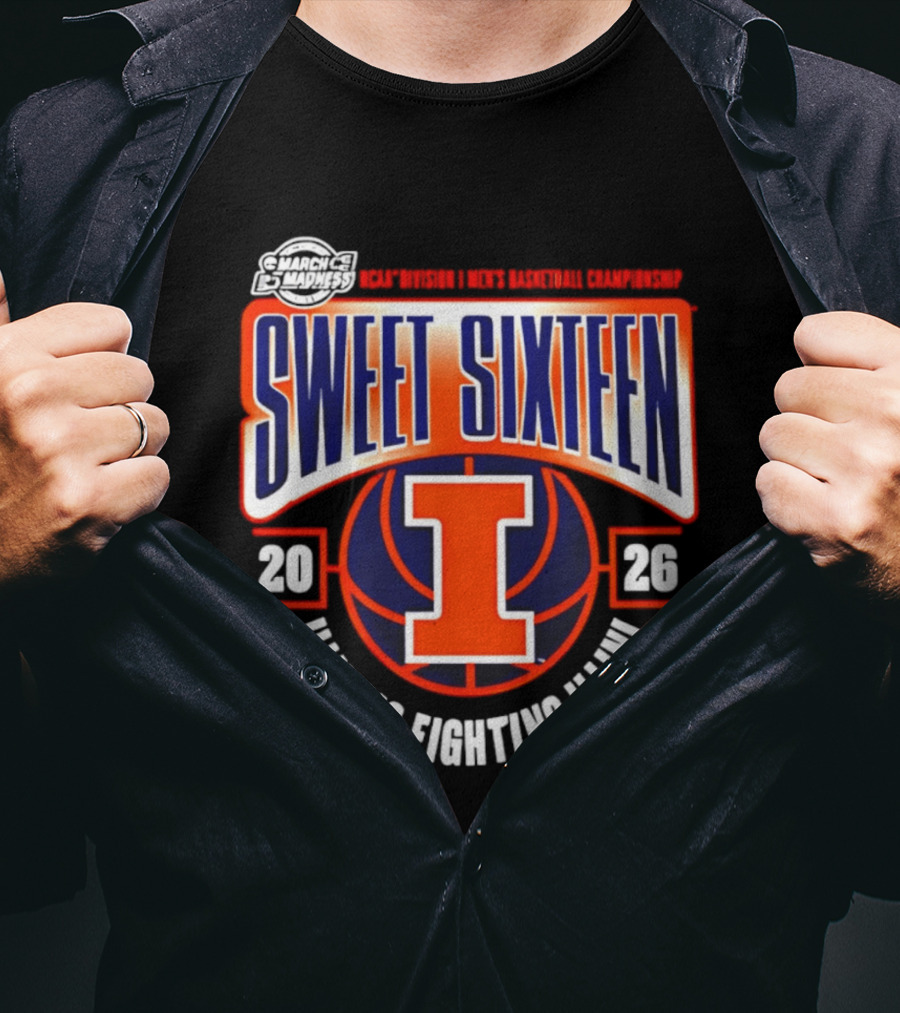 Illinois Fighting Illini Sweet Sixteen NCAA Men's Basketball 2026 T-Shirt