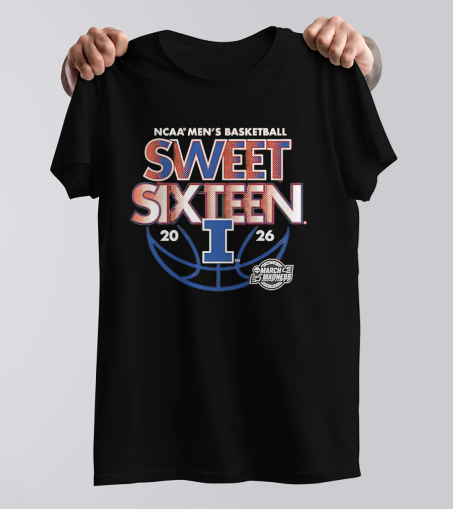 NCAA Men's Basketball Sweet Sixteen 2026 Illinois T-Shirt