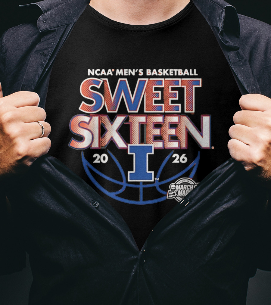 NCAA Men's Basketball Sweet Sixteen 2026 Illinois T-Shirt