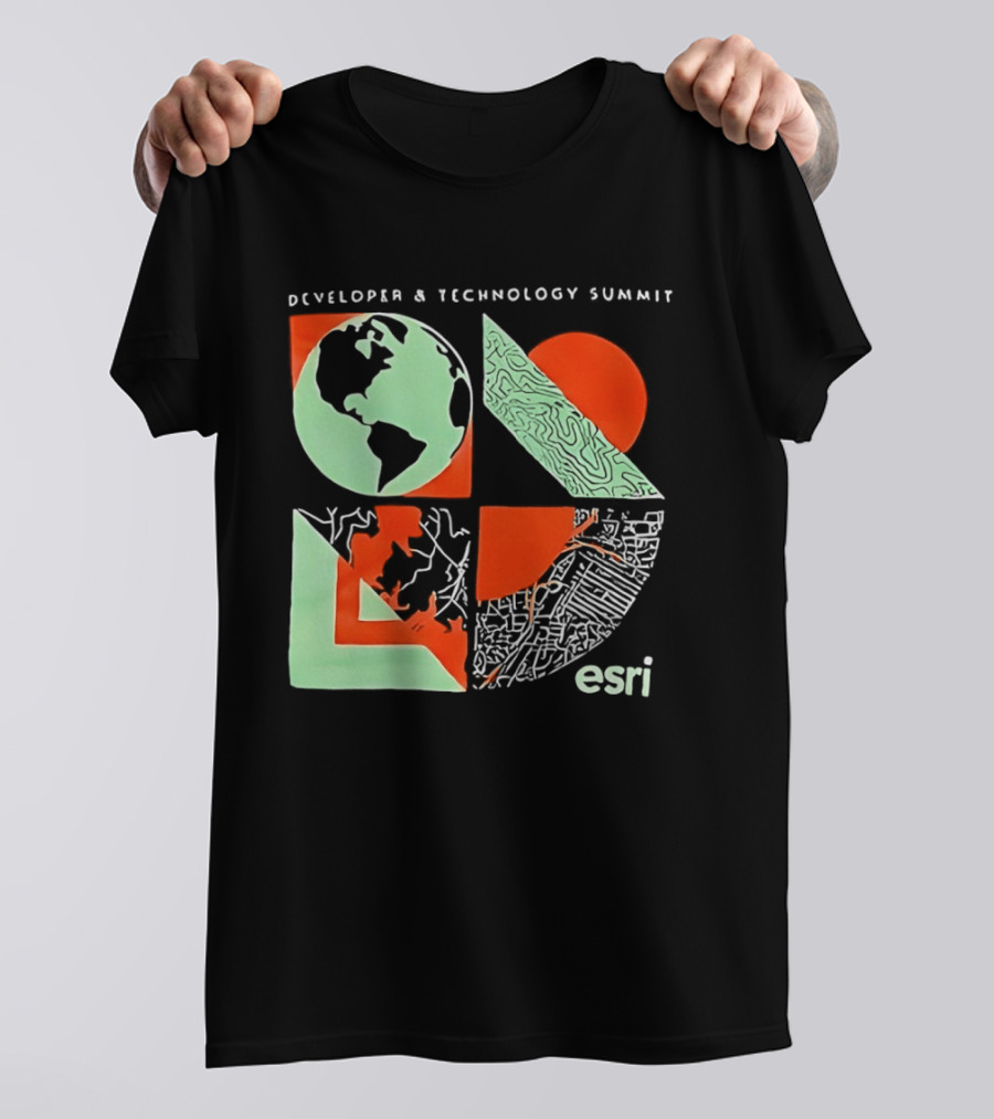 Developer And Technology Summit Esri Global Mapping T-Shirt