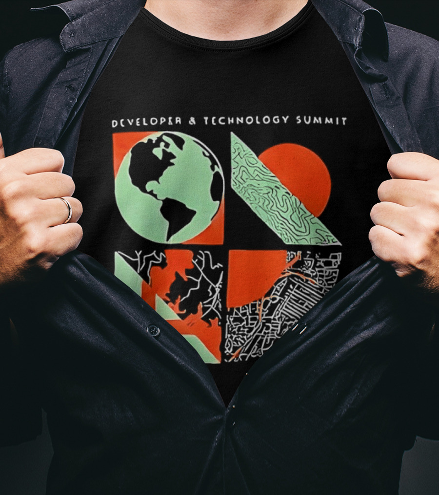 Developer And Technology Summit Esri Global Mapping T-Shirt