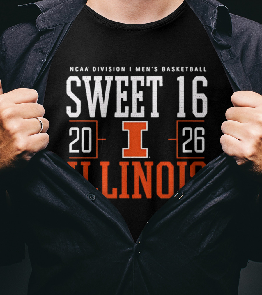Illinois NCAA Division I Men's Basketball Sweet 16 2026 T-Shirt
