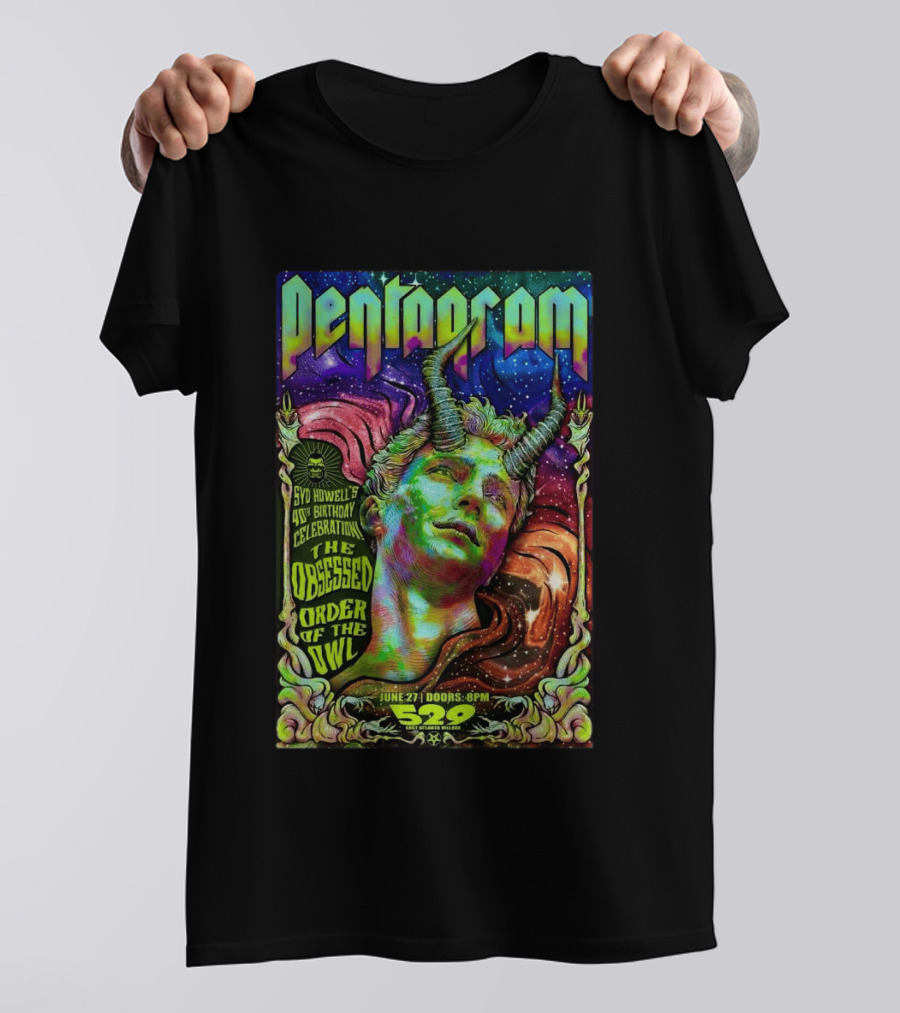Pentagram Psychedelic Concert Atlanta GA June 27 2026 Featuring The Obsessed Order Of The Owl T-Shirt
