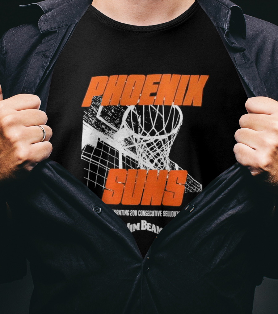 Phoenix Suns 200 Consecutive Sellouts Celebration Jim Beam T-Shirt