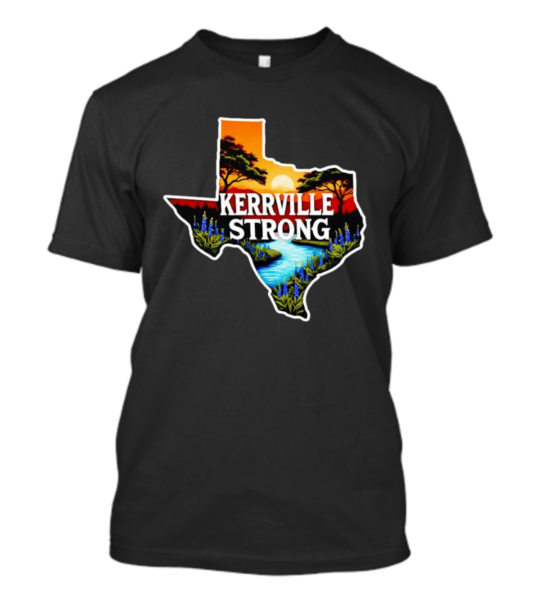 Kerrville Strong Texas Hill Country Scenery Support T-Shirt