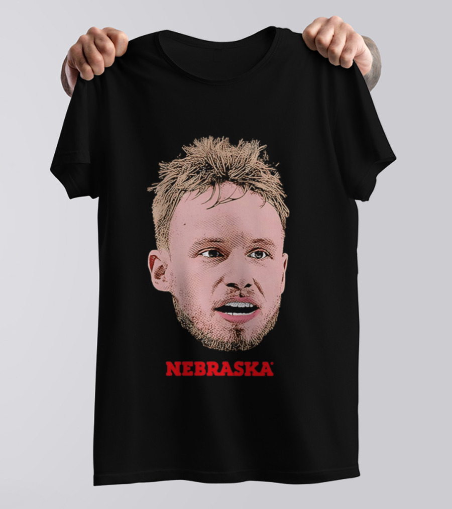 Rienk Mast Nebraska Cornhuskers Big Head Basketball Fan Favorite T-Shirt