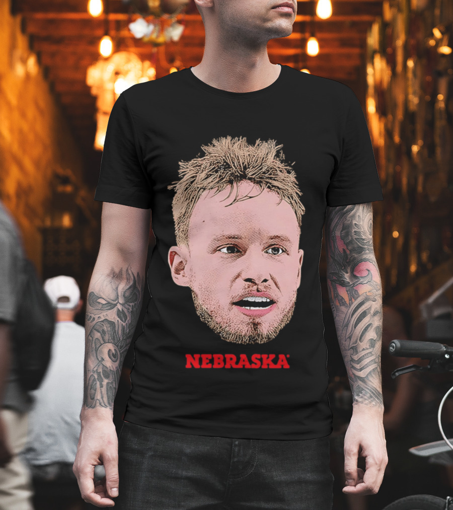 Rienk Mast Nebraska Cornhuskers Big Head Basketball Fan Favorite T-Shirt